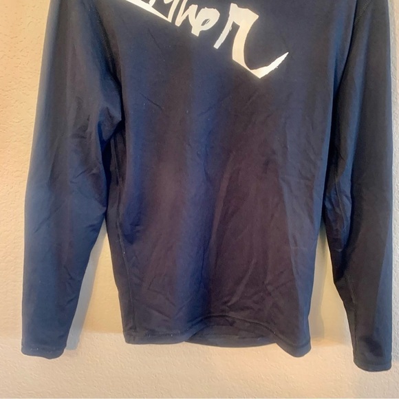 Quiksilver Board Shirt Small Black Long Sleeves White Quiksilver Logo - Picture 5 of 11